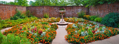 Framed Latham Memorial Garden at Tryon Palace, New Bern, North Carolina, USA Print