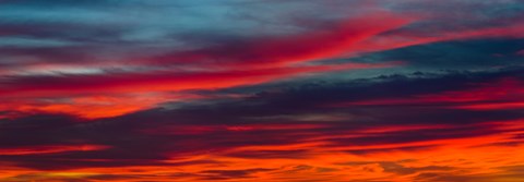 Framed Clouds in the sky at dusk, Los Angeles County, California, USA Print