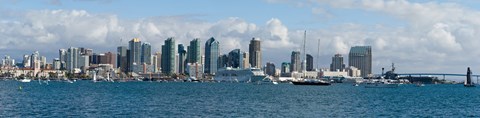 Framed View of San Diego from the Waterfront Print