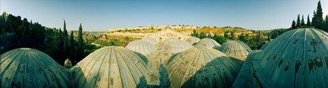 Framed Domes at the Church of All Nations, Jerusalem, Israel Print