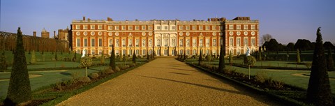 Framed Facade of the palace, Hampton Court, Richmond-Upon-Thames, London, England Print