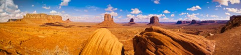 Framed Rock formations at Monument Valley, Monument Valley Navajo Tribal Park, Arizona, USA Print