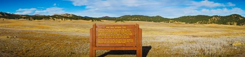 Framed Signboard at Wind Cave National Park, Black Hills National Forest, South Dakota, USA Print