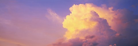Framed Clouds in the sky at dusk, Hawaii, USA Print