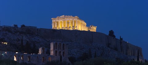 Framed Parthenon at dusk, Athens, Greece Print