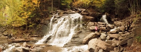 Framed Tourists at Kaaterskill Falls, Catskill Mountains, New York State, USA Print