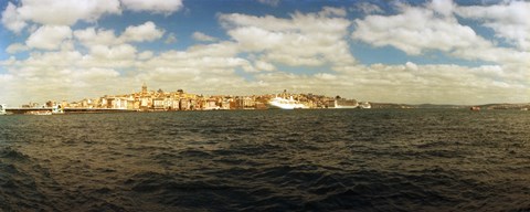Framed View of the Bosphorus Strait, Istanbul, Turkey Print