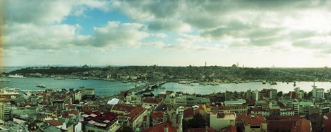 Framed High angle view of a city, Istanbul, Turkey Print