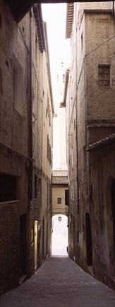 Framed Narrow alley with old buildings, Siena, Siena Province, Tuscany, Italy Print