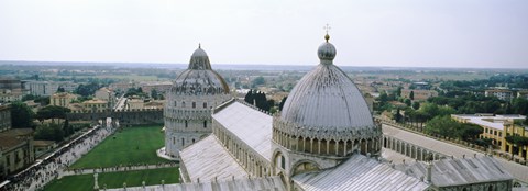 Framed Cathedral in a city, Pisa Cathedral, Piazza Dei Miracoli, Pisa, Tuscany, Italy Print