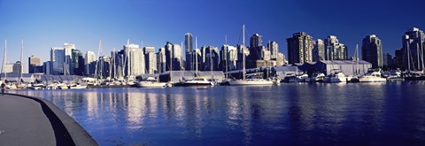 Framed Marina View, Vancouver, British Columbia, Canada 2013 Print