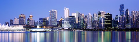 Framed Vancouver skyline, British Columbia, Canada Print