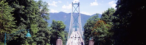 Framed Lions Gate Suspension Bridge, Vancouver, British Columbia, Canada Print