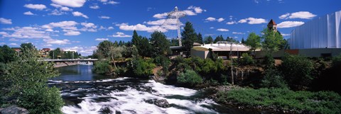 Framed Imax Theater with Spokane Falls, Spokane, Washington State, USA Print