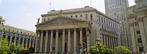 Framed Facade of a government building, US Federal Court, New York City, New York State, USA Print