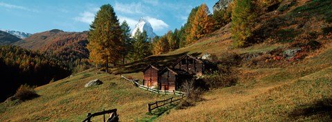 Framed Valais Canton, Switzerland Print