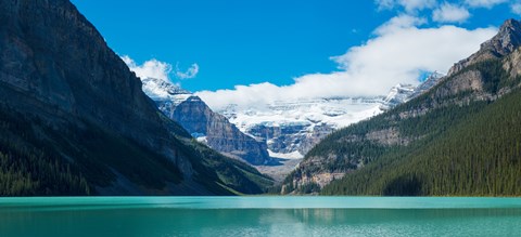 Framed Lake Louise with Canadian Rockies in the background, Banff National Park, Alberta, Canada Print