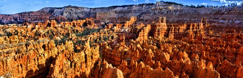 Framed Hoodoo rock formations in Bryce Canyon National Park, Utah, USA Print