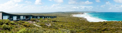 Framed Lodges at the oceanside, South Ocean Lodge, Kangaroo Island, South Australia, Australia Print