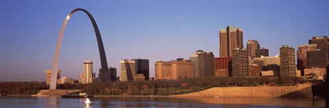 Framed Gateway Arch along Mississippi River, St. Louis, Missouri, USA 2013 Print
