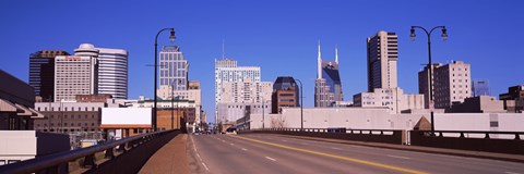 Framed Road into downtown Nashville, Tennessee, USA 2013 Print