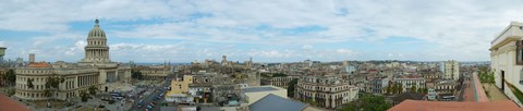 Framed High angle view of a cityscape, El Capitolio, Havana, Cuba Print
