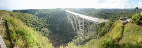Framed High angle view of a bridge, El Puente de Bacunayagua, Matanzas, Cuba Print