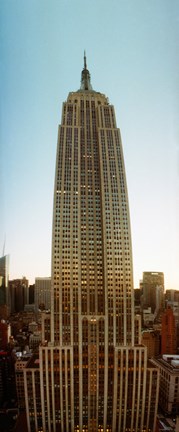 Framed Low angle view of the Empire State Building, Manhattan, New York City, New York State, USA Print