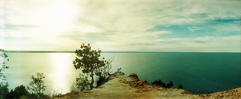 Framed Sunset over the ocean, Morro De Sao Paulo, Tinhare, Cairu, Bahia, Brazil Print