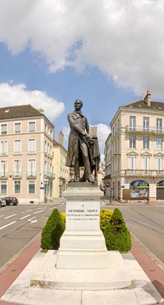 Framed Nicephore Niepce Statue, Chalon-Sur-Saone, Burgundy, France Print