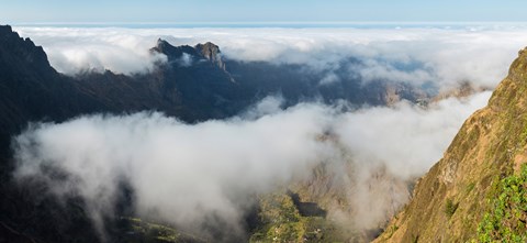 Framed High angle view of clouds in the valley, Santo Antao, Cape Verde Print