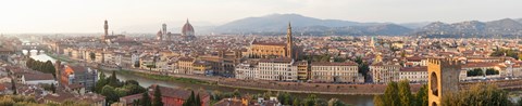 Framed High angle view of the city from Piazzale Michelangelo, Florence, Tuscany, Italy Print