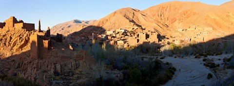 Framed Village in the Dades Valley, Dades Gorges, Ouarzazate, Morocco Print