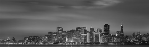 Framed Skyline viewed from Treasure Island, San Francisco, California, USA Print