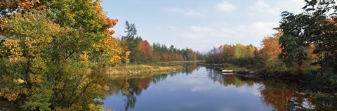 Framed Lake in a forest, Mount Desert Island, Hancock County, Maine, USA Print