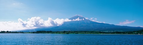 Framed Mt Fuji &amp; Tanuki-Ko Shizuoka Japan Print