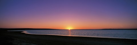 Framed Sunset on beach Australia Print