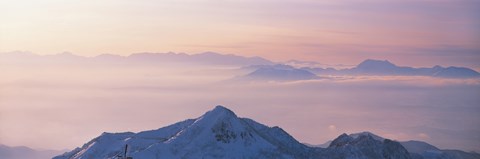 Framed Yokoteyama Shiga Kogen Nagano Japan Print