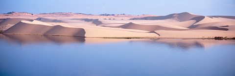 Framed Sand dunes at the seaside, Mui Ne, Vietnam Print