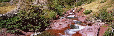 Framed Low angle view of a creek, Baring Creek, US Glacier National Park, Montana, USA Print