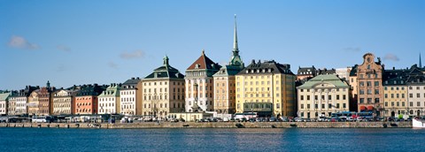 Framed Buildings at the waterfront, Gamla Stan, Stockholm, Sweden Print