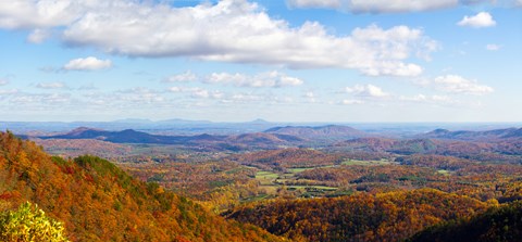 Framed Clouds over a landscape, North Carolina, USA Print