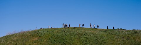 Framed People on a hill, Baldwin Hills Scenic Overlook, Los Angeles County, California, USA Print
