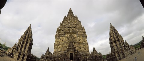 Framed Close Up of 9th century Hindu temple, Indonesia Print