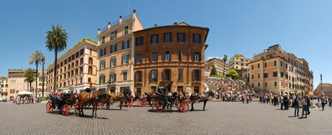 Framed Tourists at Spanish Steps, Piazza Di Spagna, Rome, Lazio, Italy Print