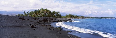 Framed Surf on the beach, Hawaii, USA Print