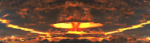 Framed Nuclear explosion Print