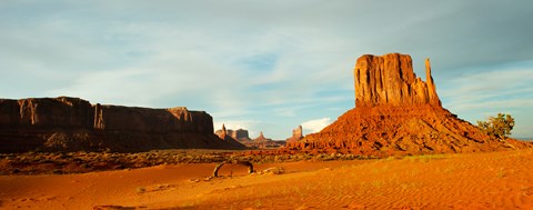 Framed Buttes Rock Formation with Blue Sky at Monument Valley Print