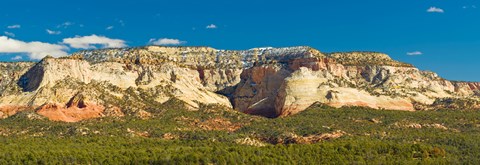 Framed White Cliffs mountain range outside Zion National Park, Utah, USA Print