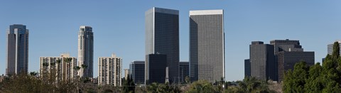 Framed Low angle view of buildings, Century City, Los Angeles County, California, USA Print